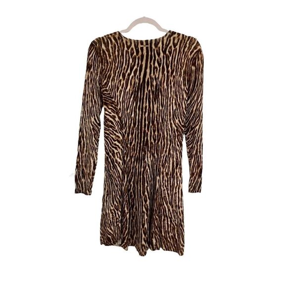 MICHAEL Michael Kors Leopard Print Long Sleeve Dress | Size S - Picture 2 of 4